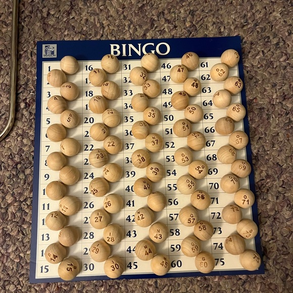 Deluxe Cage Bingo Set Game in wood Box - Picture 12 of 12